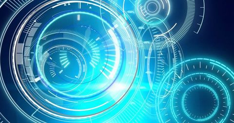 futuristic digital interface with scanning holographic display - Download Free Stock Images Pikwizard.com