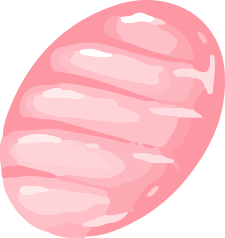 Minimalist transparent egg with light stripes in pastel pink