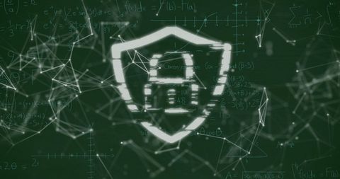 Digital Security Icon over Network Interface Background - Download Free Stock Images Pikwizard.com
