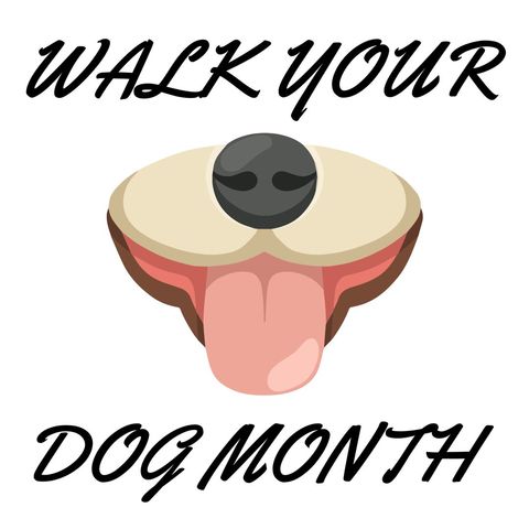 dog nose and tongue graphic for walk your dog month - Download Free Stock Templates Pikwizard.com