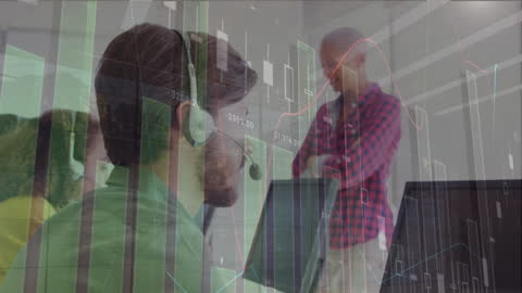 Financial Analysis Meeting with Data Overlay