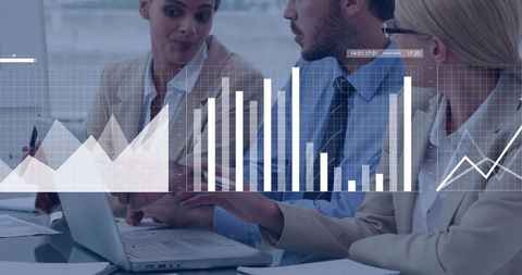 Business Team Collaborating on Digital Analytics