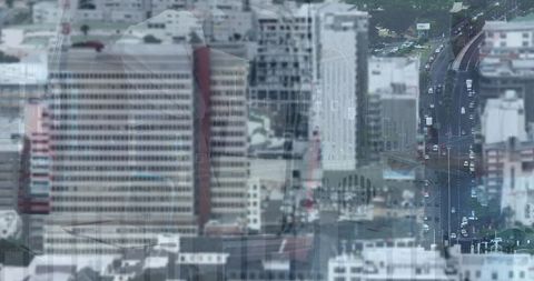 Futuristic Data Overlay on Urban Cityscape Concept - Download Free Stock Images Pikwizard.com