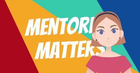 Mentoring Matters Banner with Cartoon Woman Graphic - Download Free Stock Images Pikwizard.com