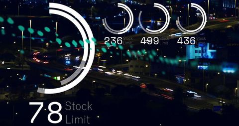 Futuristic Interface City Lights and Data Display - Download Free Stock Images Pikwizard.com