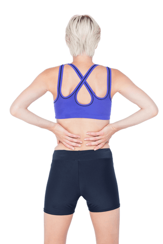 Athletic Woman in Blue Sportswear Transparent Background