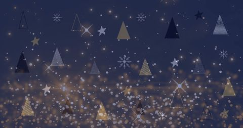 Festive Christmas Trees with Stars and Snow Background - Download Free Stock Images Pikwizard.com