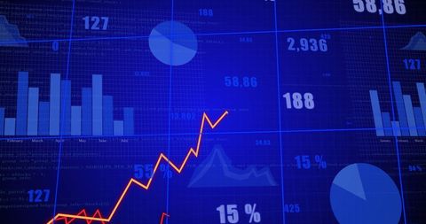 Financial Analytics with Graphs and Data on Digital Interface - Download Free Stock Images Pikwizard.com