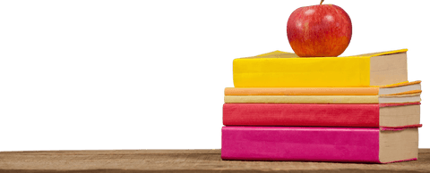 apple on colorful books stack on transparent background - Download Free Stock Videos Pikwizard.com