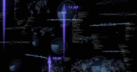 Financial Data Processing with Digital Arrows and Codes - Download Free Stock Images Pikwizard.com