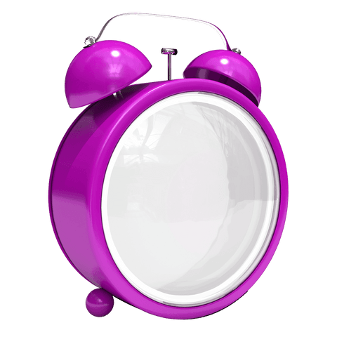 transparent pink twin bell alarm clock on white background - Download Free Stock Videos Pikwizard.com