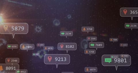 Floating digital notifications in futuristic data network