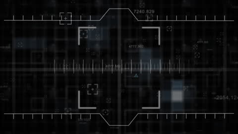 Futuristic Digital Interface with Data Analytics and Grid Overlay