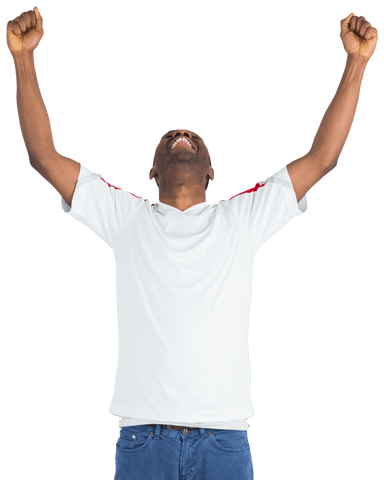 transparent image of excited football fan cheering victory - Download Free Stock Videos Pikwizard.com