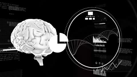 AI Technology and Data Analysis Visual Presentation Concept