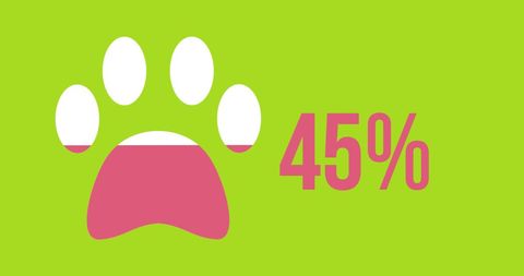 Colorful Animal Paw Graphic Representing 45% Growth - Download Free Stock Images Pikwizard.com