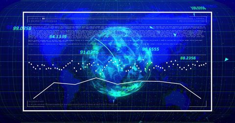 Digital Global Interface with Data Processing Elements - Download Free Stock Images Pikwizard.com