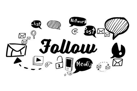 transparent follow text icon for social media concepts - Download Free Stock Videos Pikwizard.com
