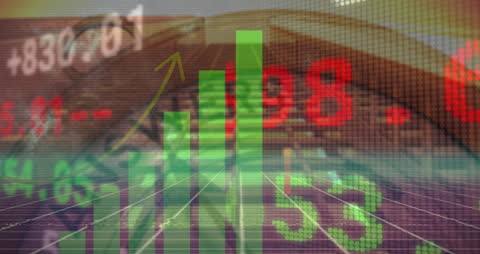 Dynamic Financial Growth Animation with Clock Overlay