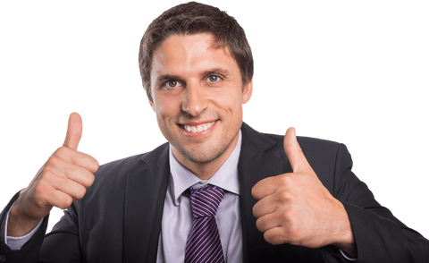 transparent thumbs up businessman smiling positively - Download Free Stock Videos Pikwizard.com