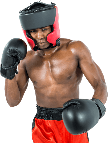 athletic boxer in transparent boxing stance with gloves - Download Free Stock Videos Pikwizard.com