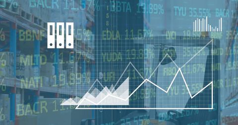 Data Visualization and Turret Truck in Modern Warehouse