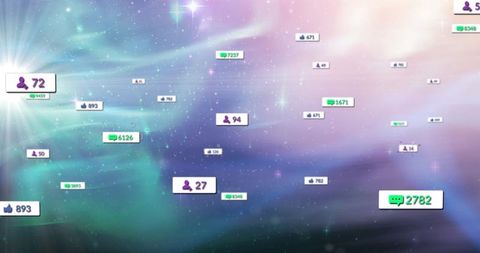 Digital-Social Media Analytics Visualization in Outer Space Theme - Download Free Stock Images Pikwizard.com