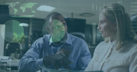 Diverse Business Professionals Discussing Digital Data Analytics