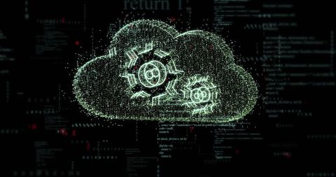 Digital Cloud Computing with Gears and Data Visualization - Download Free Stock Images Pikwizard.com