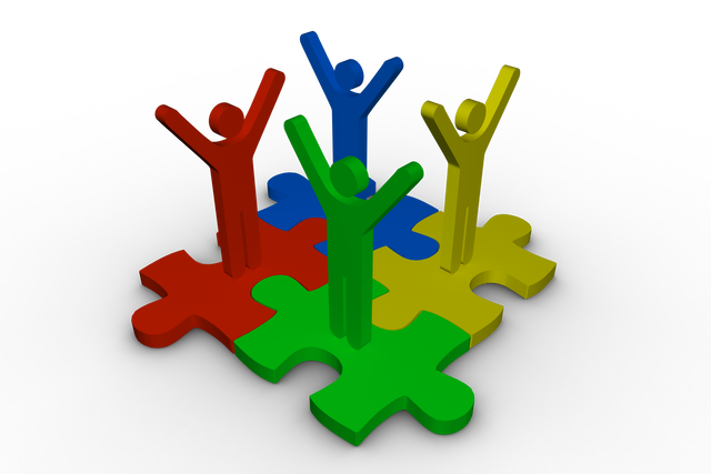 Colorful Puzzle Pieces with Celebrating Figures on Transparent Background - Download Free Stock Videos Pikwizard.com