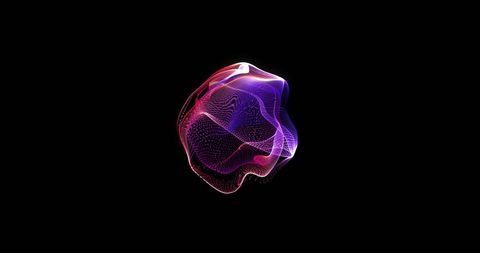 Colorful Luminous Abstract Shape on Black Background - Download Free Stock Images Pikwizard.com