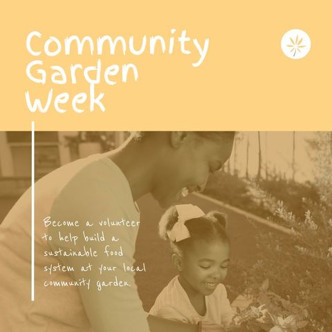 community garden week with mother and daughter gardening outdoors - Download Free Stock Templates Pikwizard.com