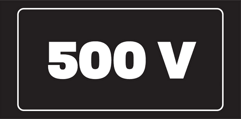 Transparent Safety Warning Sign Indicating 500 Volt Electric Hazard - Download Free Stock Videos Pikwizard.com