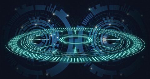 Futuristic Digital Interface Global Data Systems Blueprint - Download Free Stock Images Pikwizard.com