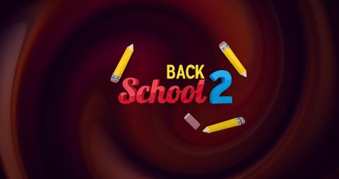 Back to school banner with pencils and eraser