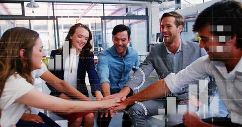 Collaborative Business Team Processing Financial Data