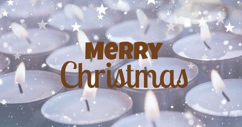 Warm Christmas Wishes with Cozy Candlelight Scene - Download Free Stock Images Pikwizard.com