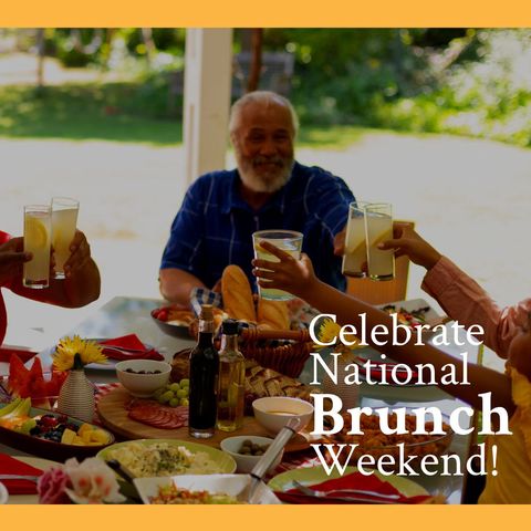 family enjoying outdoor brunch celebrating national brunch weekend - Download Free Stock Templates Pikwizard.com