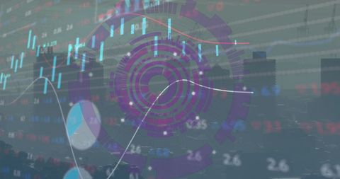 Financial Data Processing Over Modern City Skyline - Download Free Stock Images Pikwizard.com