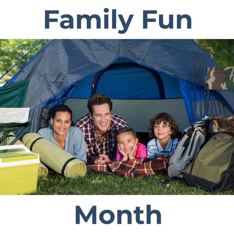 happy family camping outdoors in tent - Download Free Stock Templates Pikwizard.com