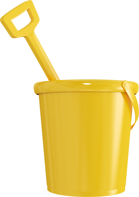 Transparent Yellow Bucket with Shovel for Beach Play Close-Up - Download Free Stock Videos Pikwizard.com