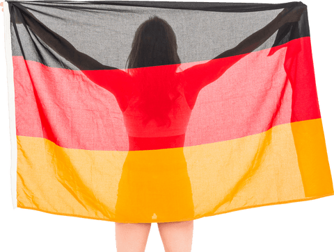 joyously posing behind transparent german flag after triumphant victory - Download Free Stock Videos Pikwizard.com