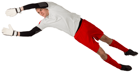 caucasian goalkeeper catching ball on transparent background - Download Free Stock Videos Pikwizard.com