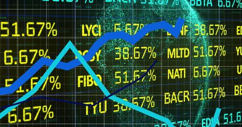 Dynamic Financial Data Display with Global Networking Theme