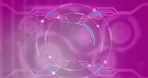 futuristic circular interface on digital circuit design - Download Free Stock Images Pikwizard.com