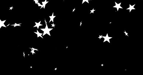 Falling White Christmas Stars in Night Sky