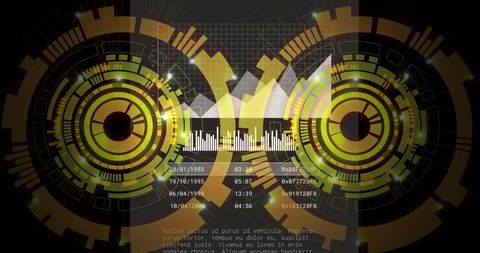 Futuristic Data Processing Interfaces with Scanning Elements - Download Free Stock Images Pikwizard.com