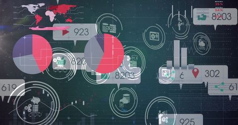 Financial Data and Social Media Interface with Statistics - Download Free Stock Images Pikwizard.com