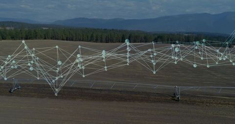 Digital Network Overlay on Irrigation System in Agricultural Landscape