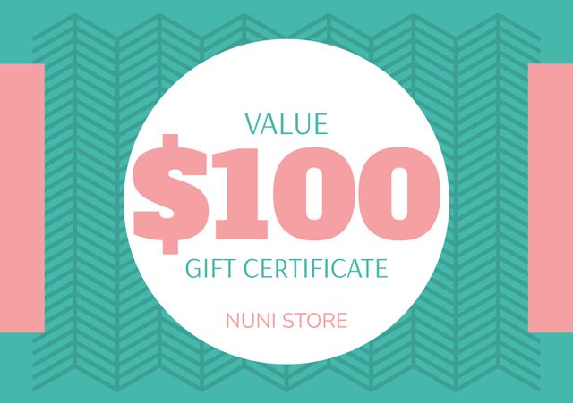 $100 Gift Certificate Voucher with Pastel Design - Download Free Stock Videos Pikwizard.com